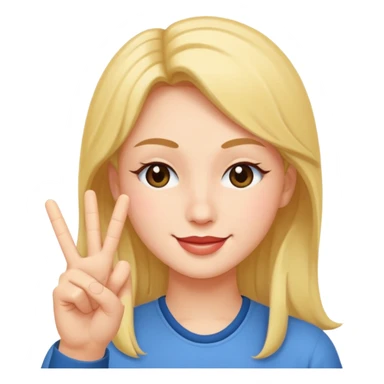 Wink face doing peace sign sticker