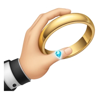 hand with wedding ring sticker