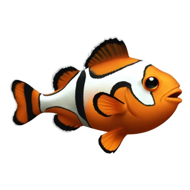 A clown fish with crown  sticker