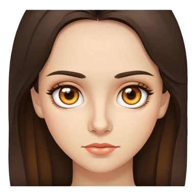 brunette spanish girl with honey eyes  sticker