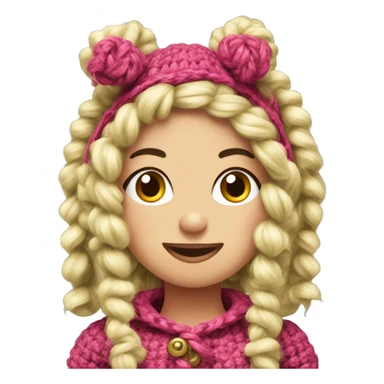 Cindy Lou Who crocheting a hat sticker