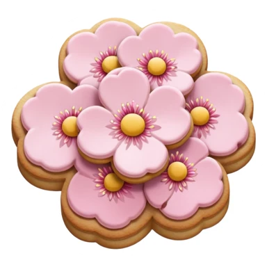A Cherry blossom shaped cookie sticker