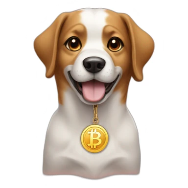 Dog buys cryptocurrency tone sticker
