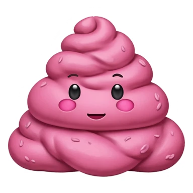 Pink poop sticker
