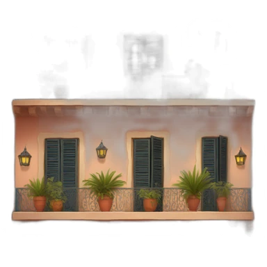 balcony overlooking moroccan riad sticker