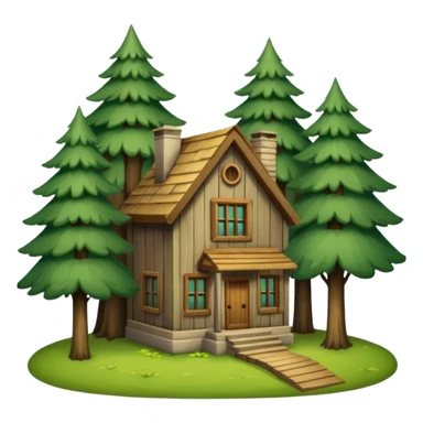 house in the middle of the woods sticker