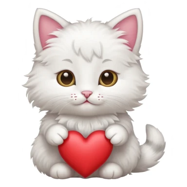 Kitten with heart around sticker