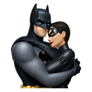Batman hugs catwoman sticker