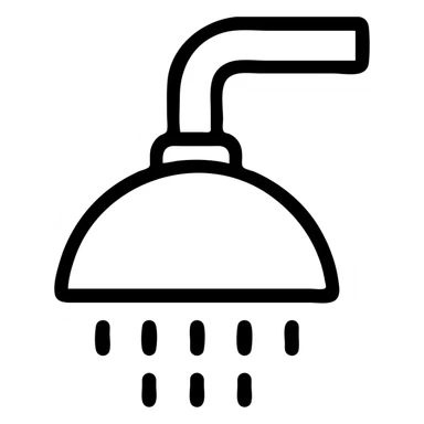 shower, minimal line art sticker