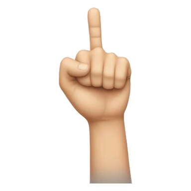 a hand holding onto a single finger  sticker