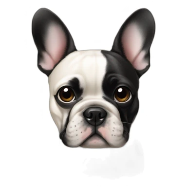 french bulldog with a black round stain on the left eye only sticker