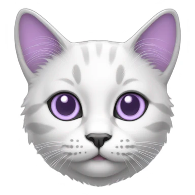 Cat, White, Showing lilac nails sticker