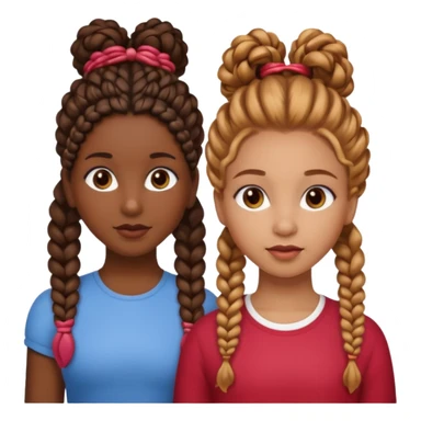 
- Two Brown Girls with Extension Braids:

- One Brown Girl with Hair Up:

- One Mixed Girl with Long Curly Hair:
- One Girl with Long Brunette Roots and Strawberry Blonde Ends: sticker
