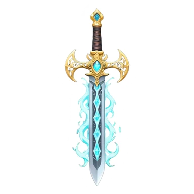 magical greatsword with a Eldritch black fire powers in it sticker