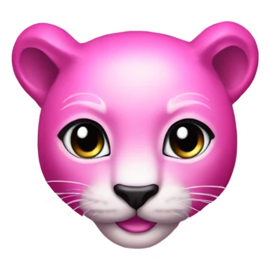 Pink ombre full body panther with glitter  sticker