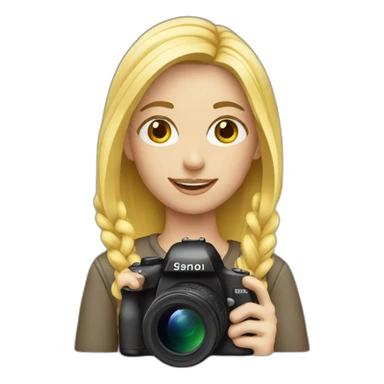 photographer blond sticker