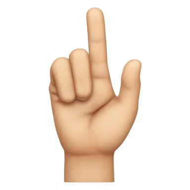 hand sign índice y pulgar derechos, meñique anular y medio doblados sticker