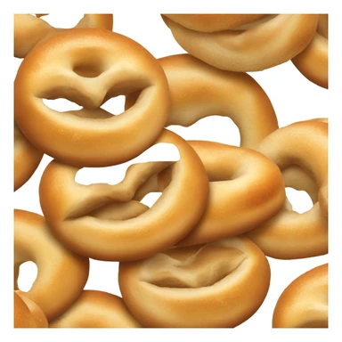 Laughing bagel sticker