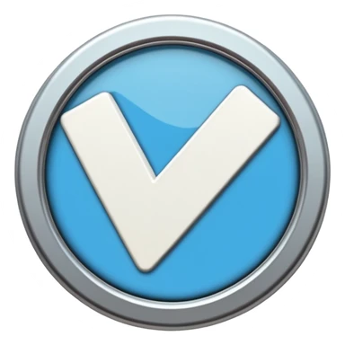I want a blue background and a white checkmark inside it emoji which I will call the "Fake Roblox Verified Badge Emoji" sticker
