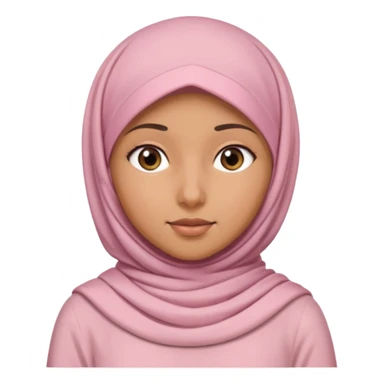 بنت ذات بشره حنطيه محجبه لابسه وردي فاتح sticker