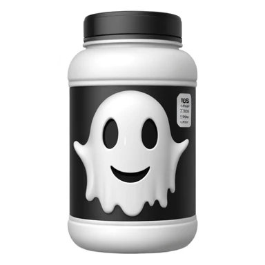 ghost brand protein powder bottle sticker