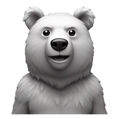 Bear with pink bw sticker