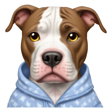 Pitbull in pajamas  sticker