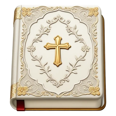 white bible with lace  sticker