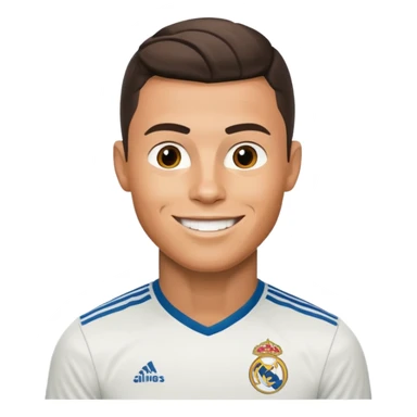 cristiano ronaldo wearing a real madrid jersey sticker