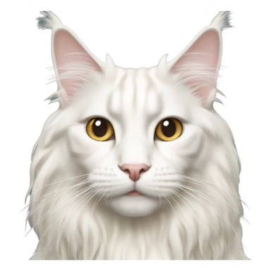 White cream Maine coon  sticker
