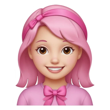 pink christmas girl with ribbon sticker