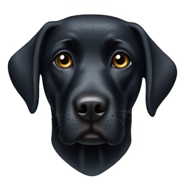 Black Labrador dog face sticker