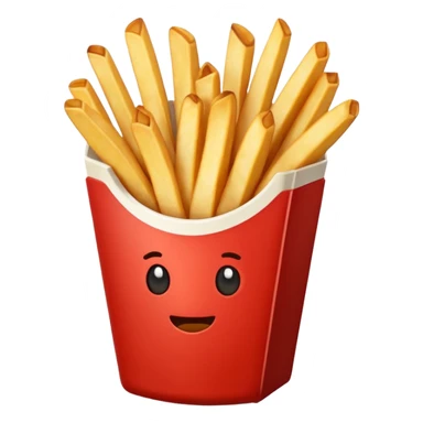 serving of french fries with mayo and ketchup sticker