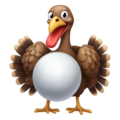 A turkey throwing a bowling ball  sticker