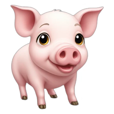 very beautiful elegant pig sticker