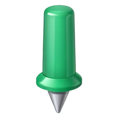 green push pin sticker