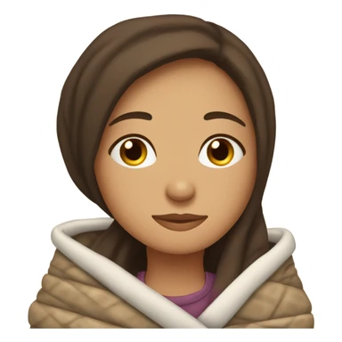 brunette girl sleeping cozy sticker