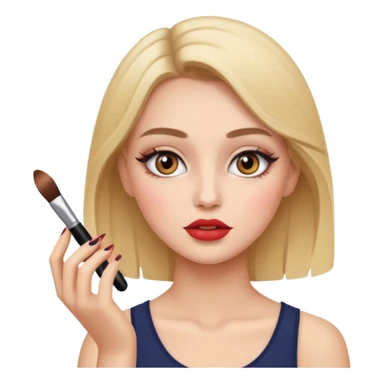 Girl doing Make up sticker