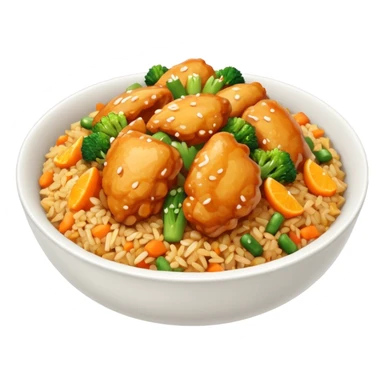 Orange chicken and fried rice sticker