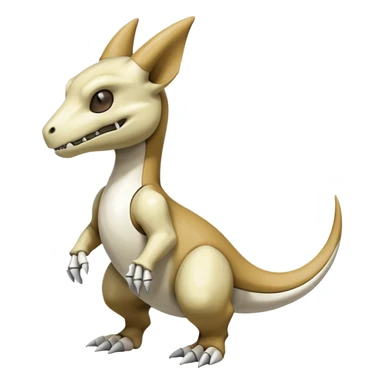 Shiny Exotic Excessive Mysterious Cubone-Marowak-Pokémon-Fakémon-hybrid-creature (full body) sticker