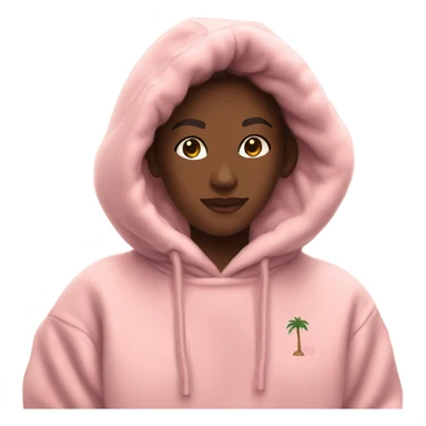 pink palm puff hoodie  sticker