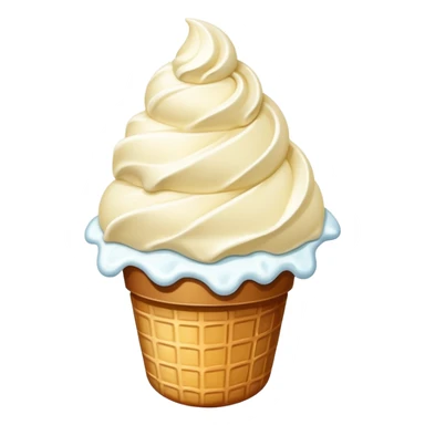 helado granizado with crunchy ice pieces, vanilla ice cream with small chunks of ice or chocolate sticker