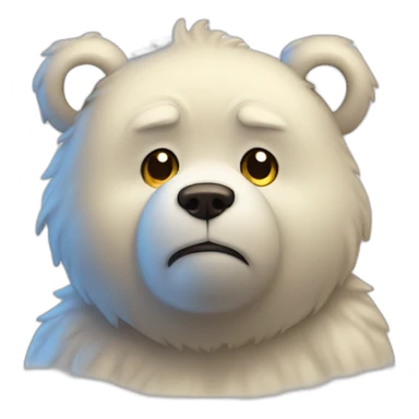 Sad heavenly bear of power sticker