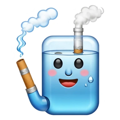 water smoking a cigarette sticker