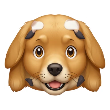 I want an emoji of a goldenretriever who is scared sticker