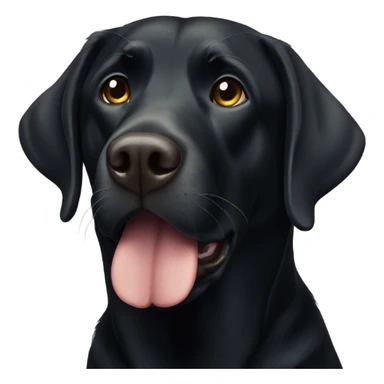 black labrador with a suspicious look sticker