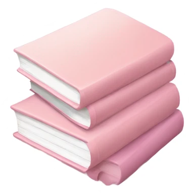 Light pink book stack sticker