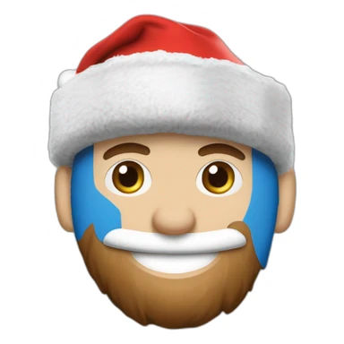 messi levantando la copa del mundo con un gorro de papa noel puesto y que solo se vea la cara sticker