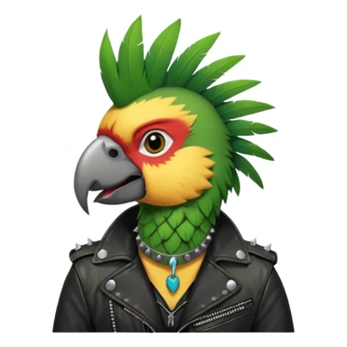 punk parrot vocalist sticker