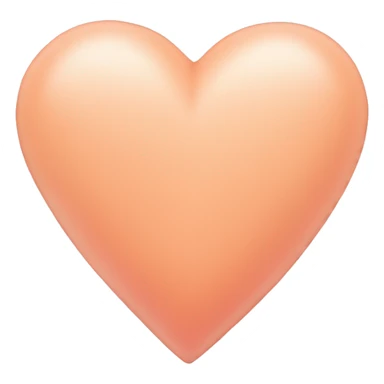 Pastel peach color heart sticker